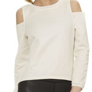 Glide Cold Shoulder Top Cream